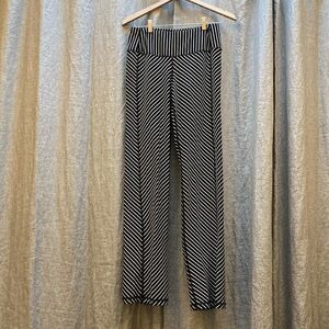 Jofit Black and White Striped Yoga Pants